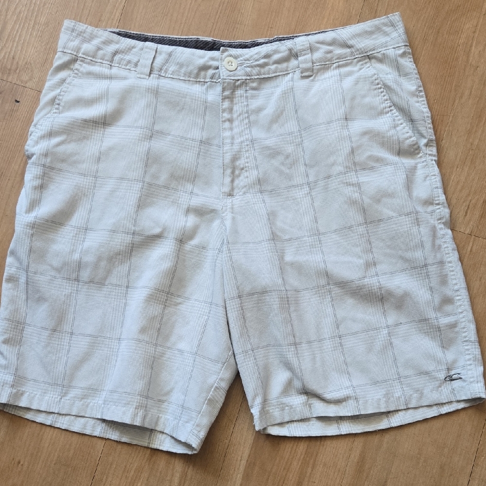 O'Neill Light Gray Plaid Men's Shorts